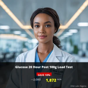 Glucose 20 Hour Post 100g Load Test - 2080 NGN in Nigeria | DNA Labs Nigeria