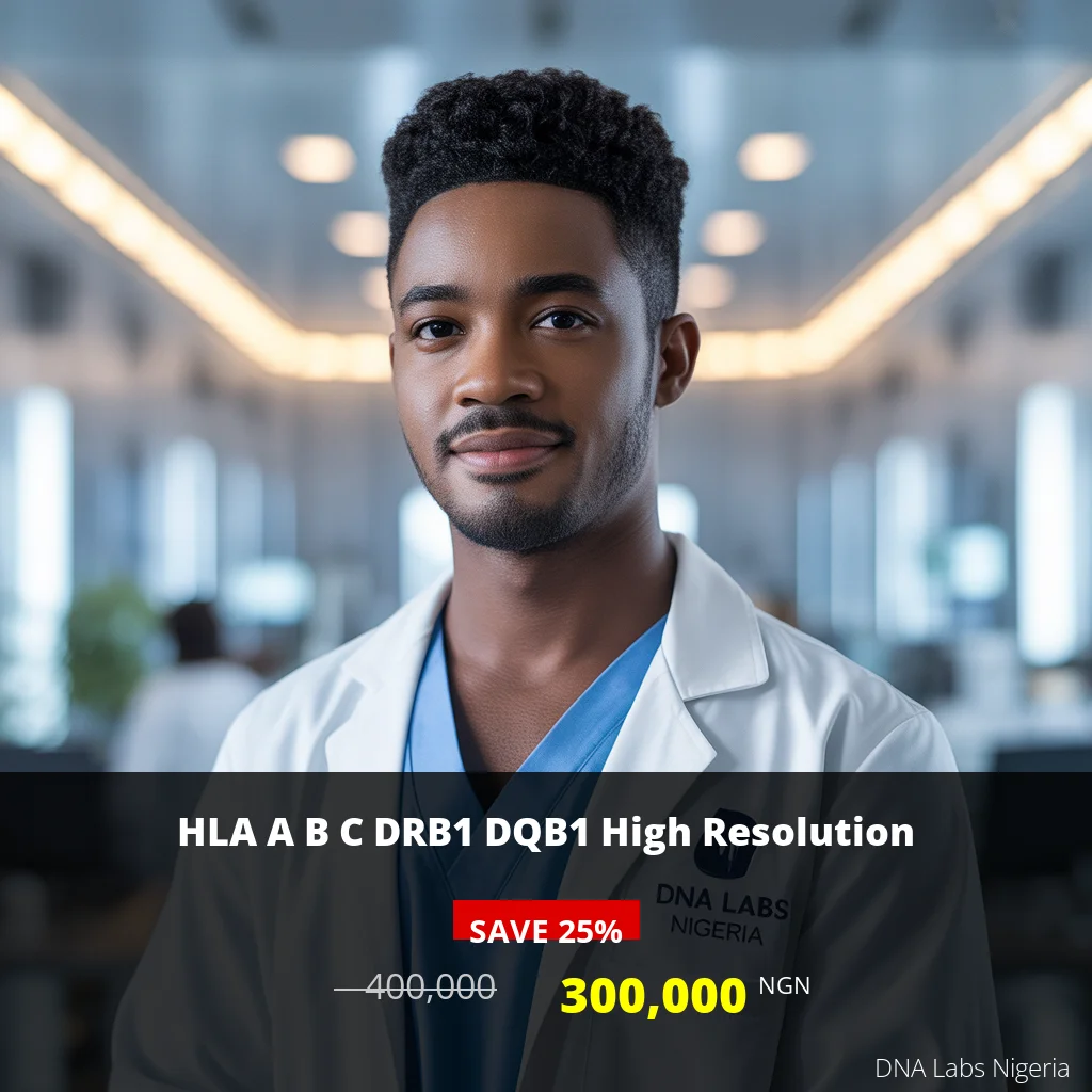 HLA A B C DRB1 DQB1 High Resolution Test in Nigeria - 300000 NGN