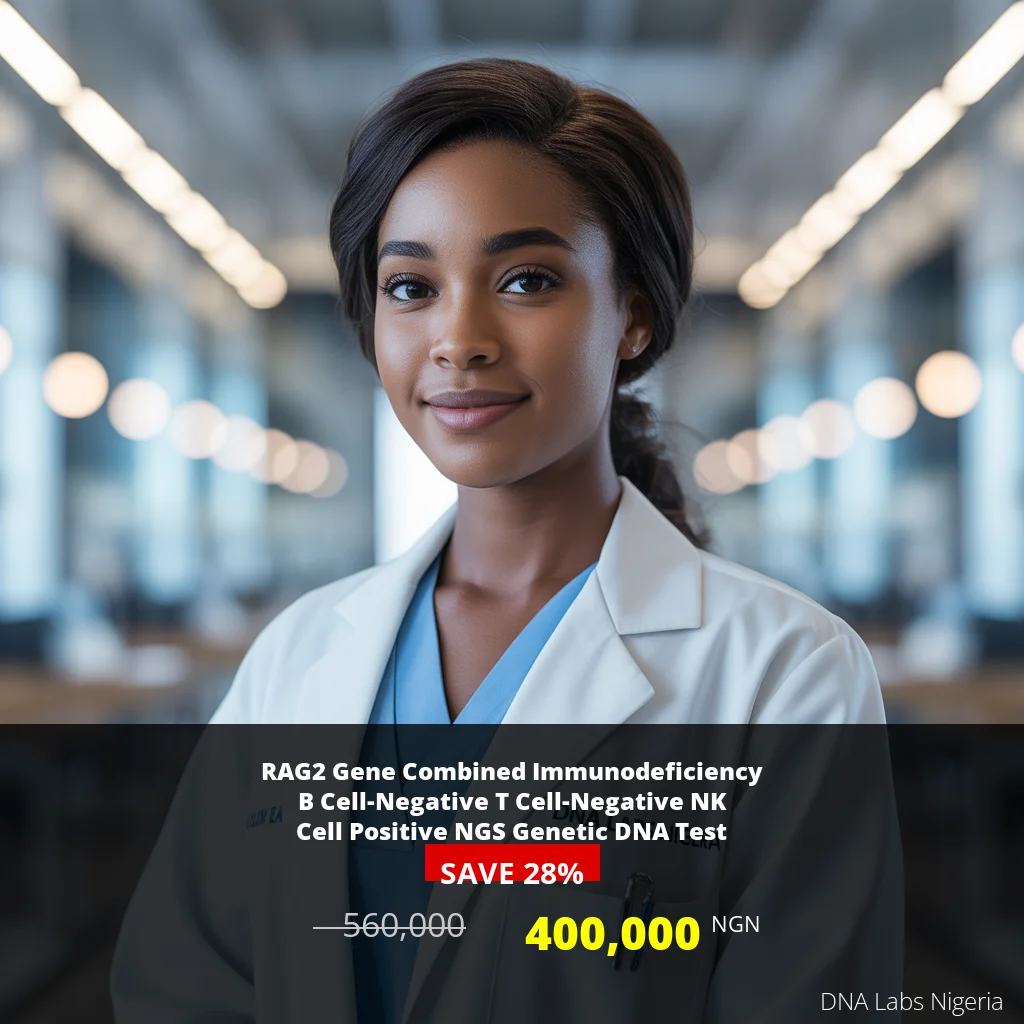 RAG2 Gene Combined Immunodeficiency B Cell-Negative T Cell-Negative NK Cell Positive NGS Genetic DNA Test in Nigeria - 400