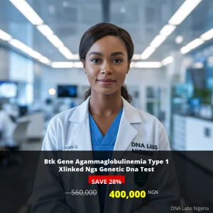 BTK Gene Agammaglobulinemia Type 1 Xlinked NGS Genetic DNA Test - 400