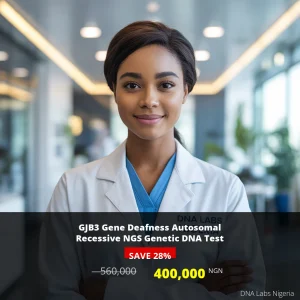 GJB3 Gene Deafness Autosomal Recessive NGS Genetic DNA Test – 560000 NGN in Nigeria