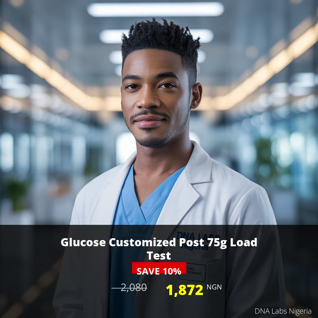 Glucose Customized Post 75g Load Test - 2080 NGN in Nigeria