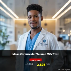 Mean Corpuscular Volume MCV Test - Affordable Price 2808 NGN in Nigeria